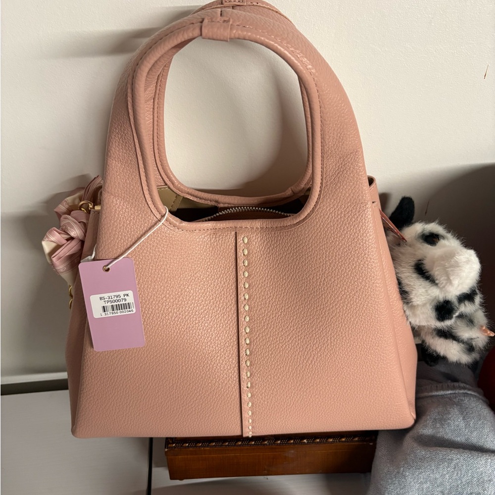 Structured Pink Tote Handbag